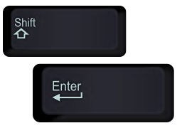 shift+enter